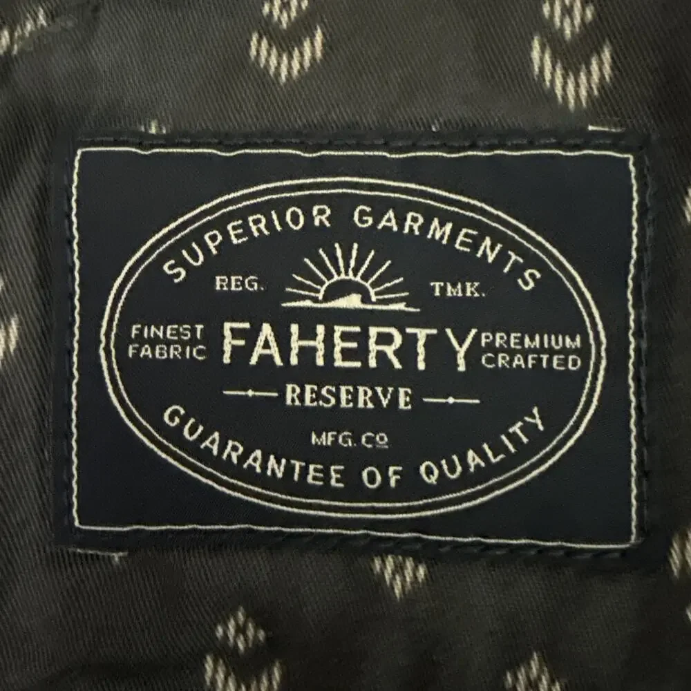 Faherty Pants Mens 42x32 Gray Reserve Movement Linen Blend 5 Pocket Golf Chinos